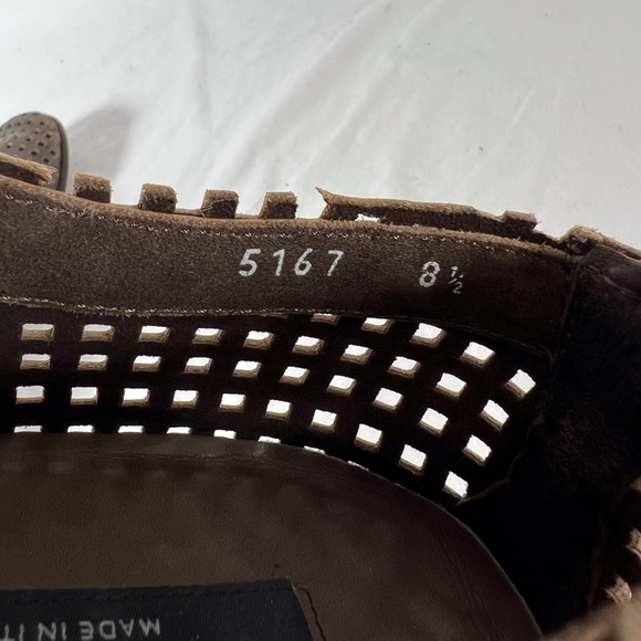 DOLCE & GABBANA Brown Perforated Leather Derby Shoes Made in Italy 8.5UK -9.5US - Picture 10 of 14